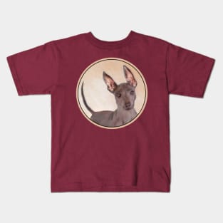 Xoloitzcuintli Painting - Cute Original Dog Art Kids T-Shirt